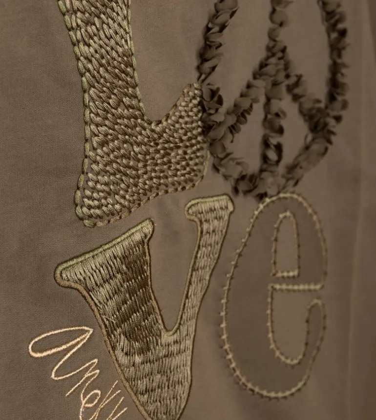 Cheap Anekke Sudadera Verde Sin Mangas Peace & Love