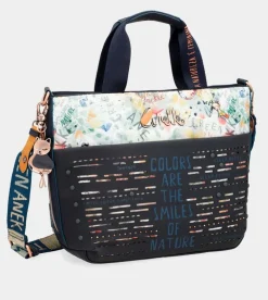 Clearance Anekke Tote Con Bandolera Azul Marino Nature Pachamama