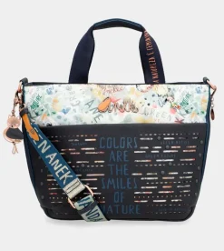Clearance Anekke Tote Con Bandolera Azul Marino Nature Pachamama
