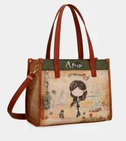 Best Sale Anekke Tote Peace & Love Camel
